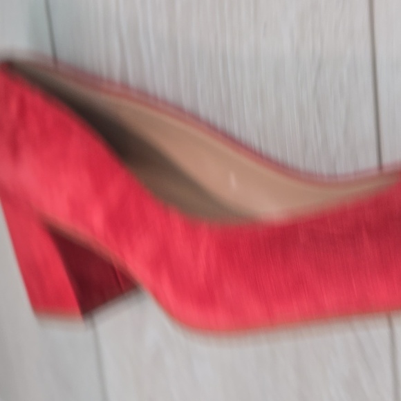 NYDJ Women Solimar Red Block Heel Suede Heels The Pointed Toe Shoes 9M - Picture 12 of 13